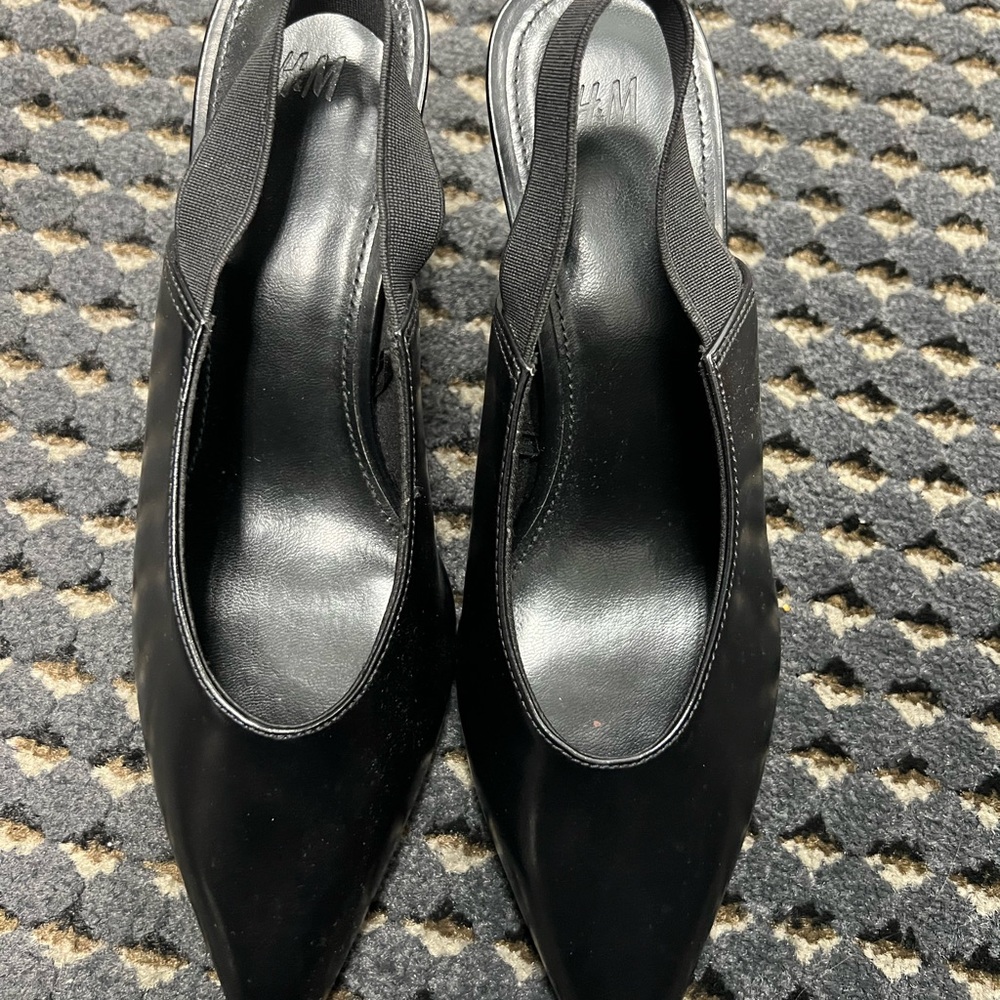H&M Elegant Black Slingback Heels